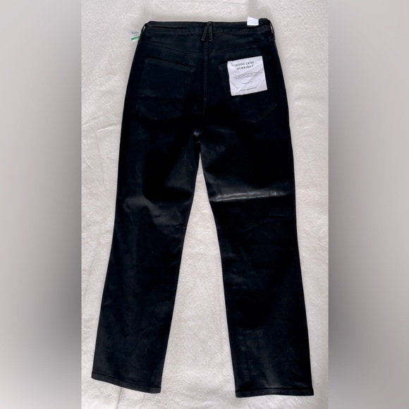 NWT Good American Coated Straight Leg Jeans, Size 15 (32 inch waist) - Picture 5 of 14